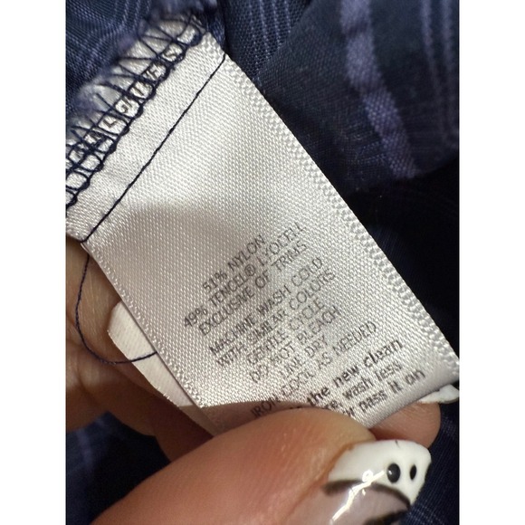 Toad&Co Blue Flannel Button Up Cut Off Tank Size XS Outdoors Boho Casual - Picture 5 of 6